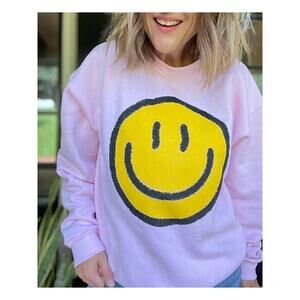 Pink Smiley Face Sweatshirt